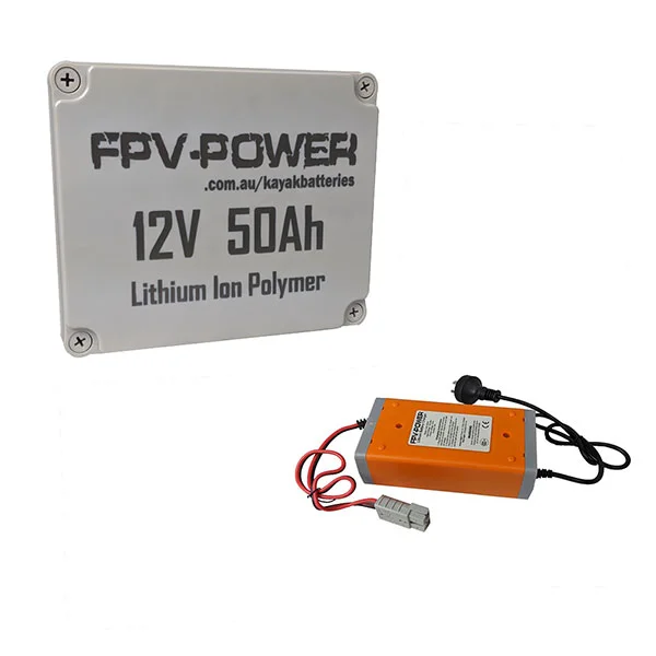 Fpv power 50ah battery and charger combo