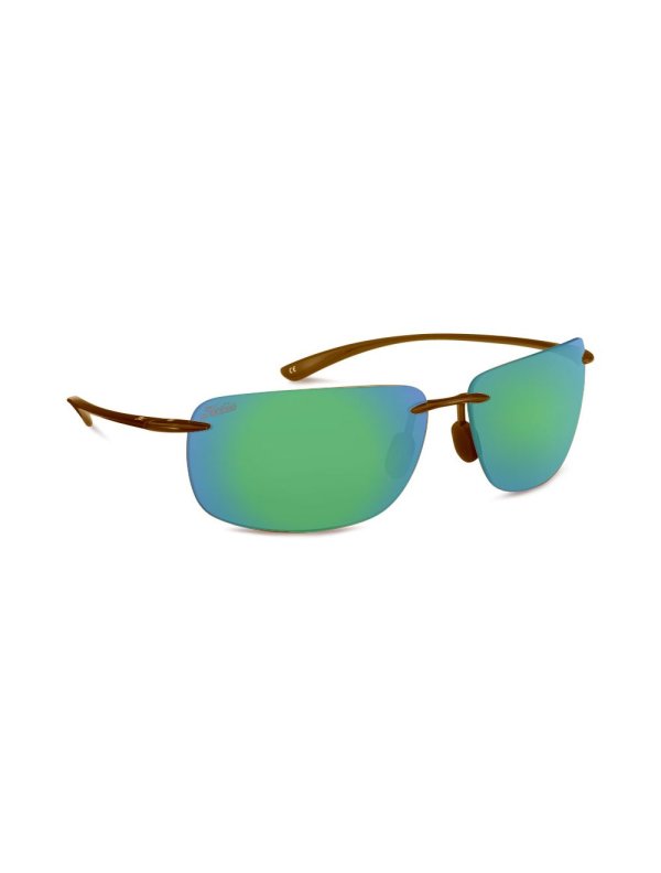 Rips - shiny crystal brown copper w. Sea green mirror lens