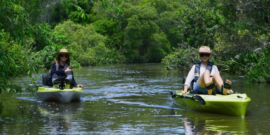 Two Hobie kayaks on Bulimba Creek Canoe Trail