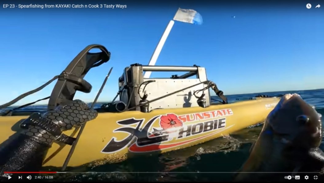 Spearfishing from a kayak