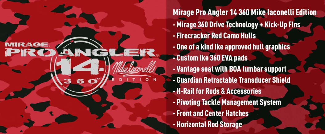 Hobie Mirage Pro Angler 14 360 Mike Iaconelli Edition