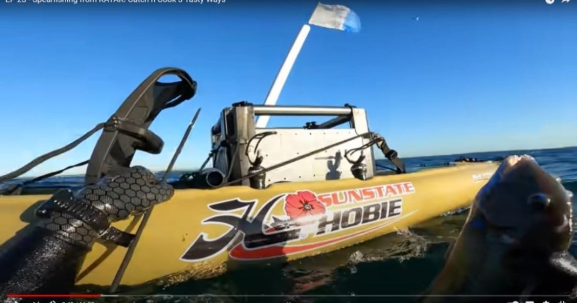 Spearfishing from a kayak
